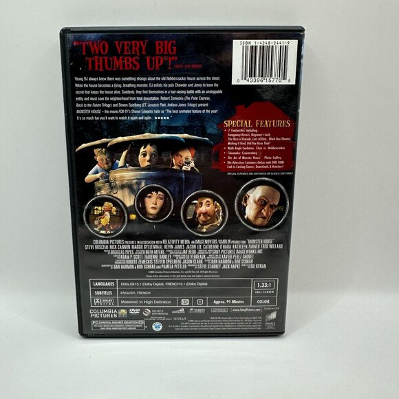 Monster House DVD Full Screen Edition PG Animated Adventure Columbia Pictures - Picture 3 of 5